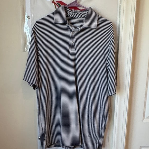Daniel Cremieux Other - Daniel Cremieux Black and White Striped Polo Shirt